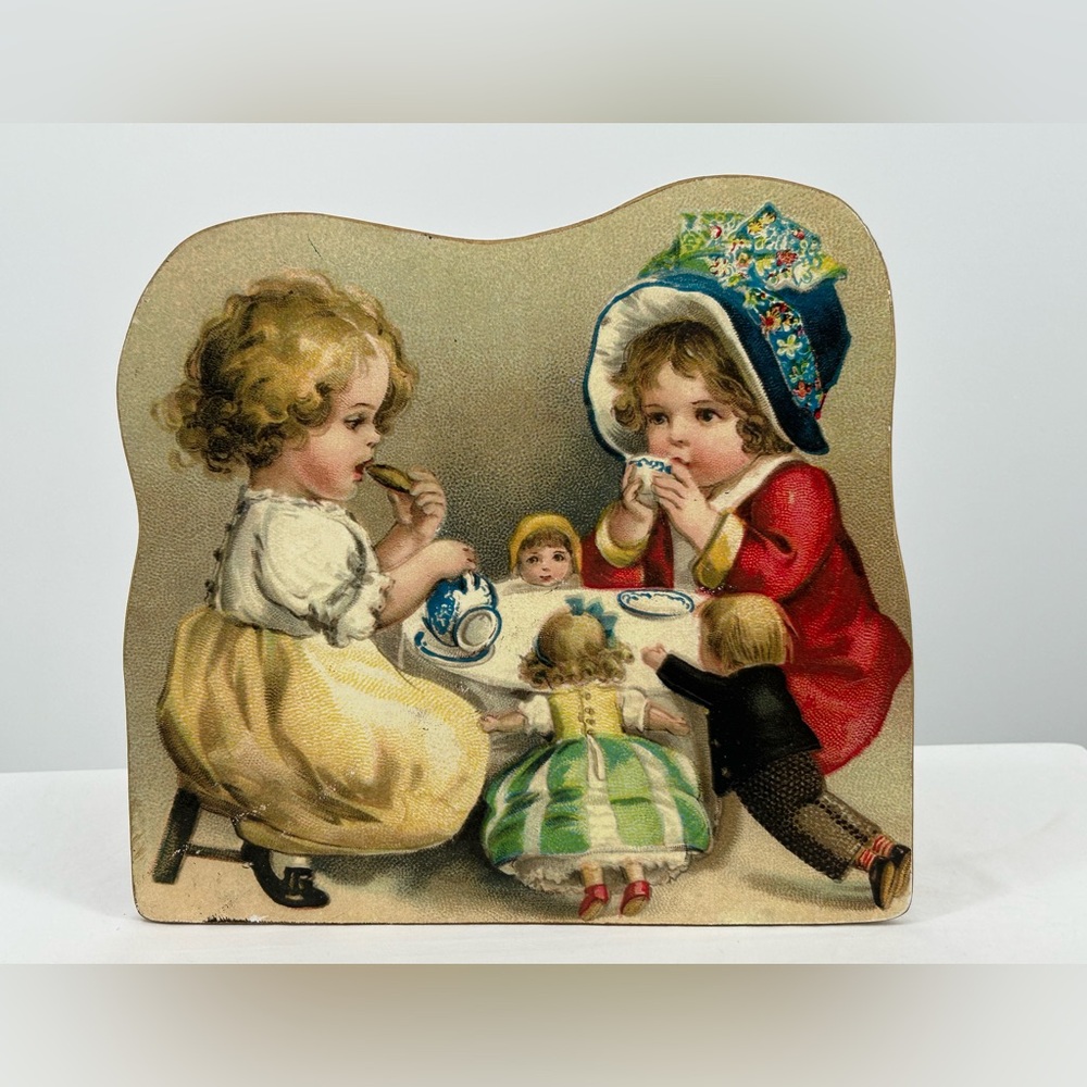 Vintage Children's Tea Party Die-Cut Illustration Moonlight & Roses Freestanding